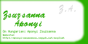 zsuzsanna aponyi business card